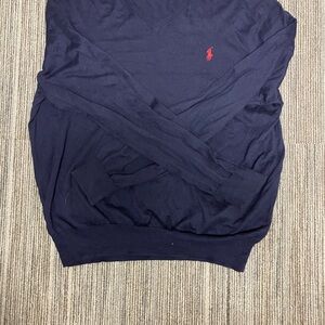 Polo Ralph Lauren Dark Blue V-Neck Sweater
